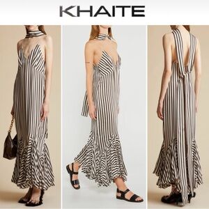 Khaite Candita Dress - Striped Fishtail Maxi